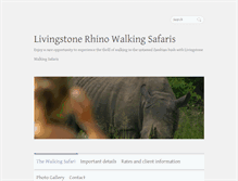 Tablet Screenshot of livingstonerhinosafaris.com